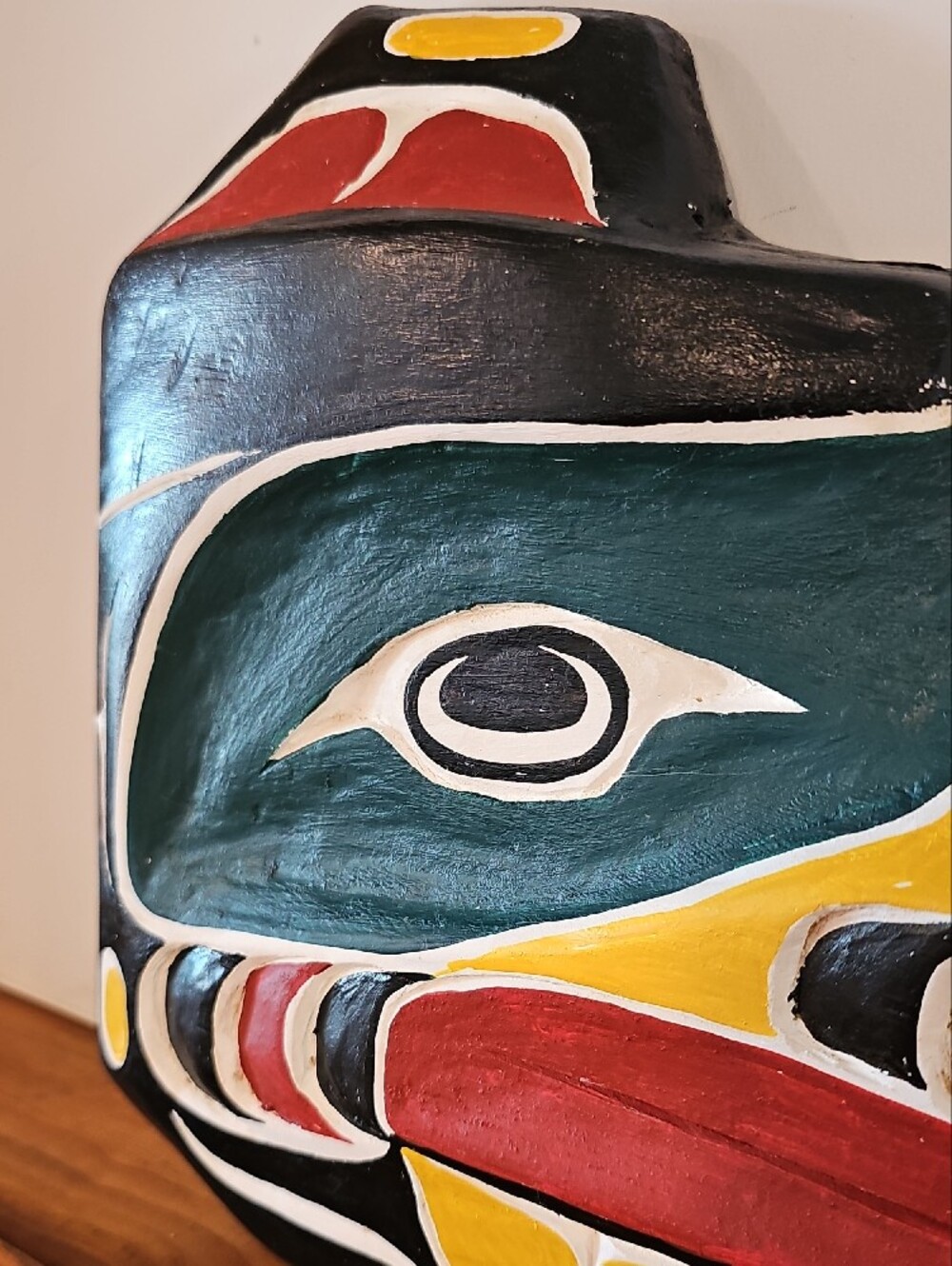 Pair of Pacific Northwest First Nations Eagle Mask Sculptures